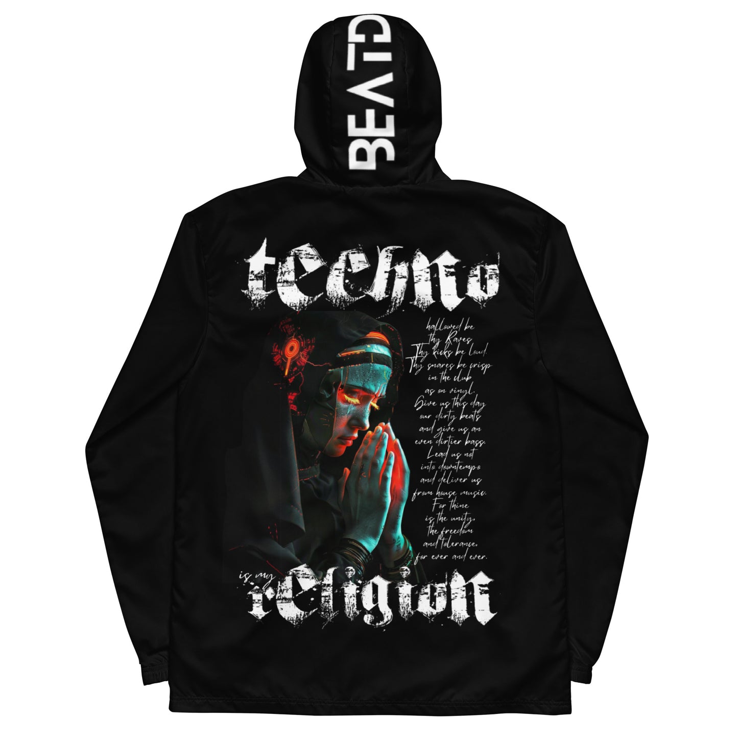 TECHNO IS MY RELIGION Windbreaker