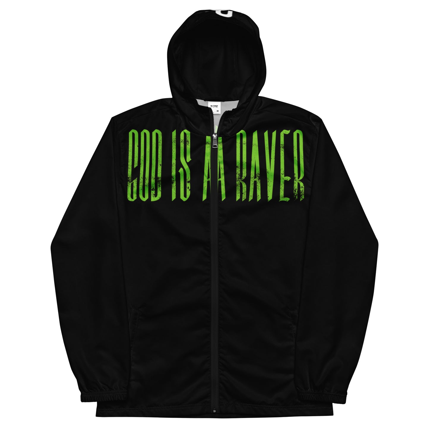 GOD IS A RAVER Windbreaker