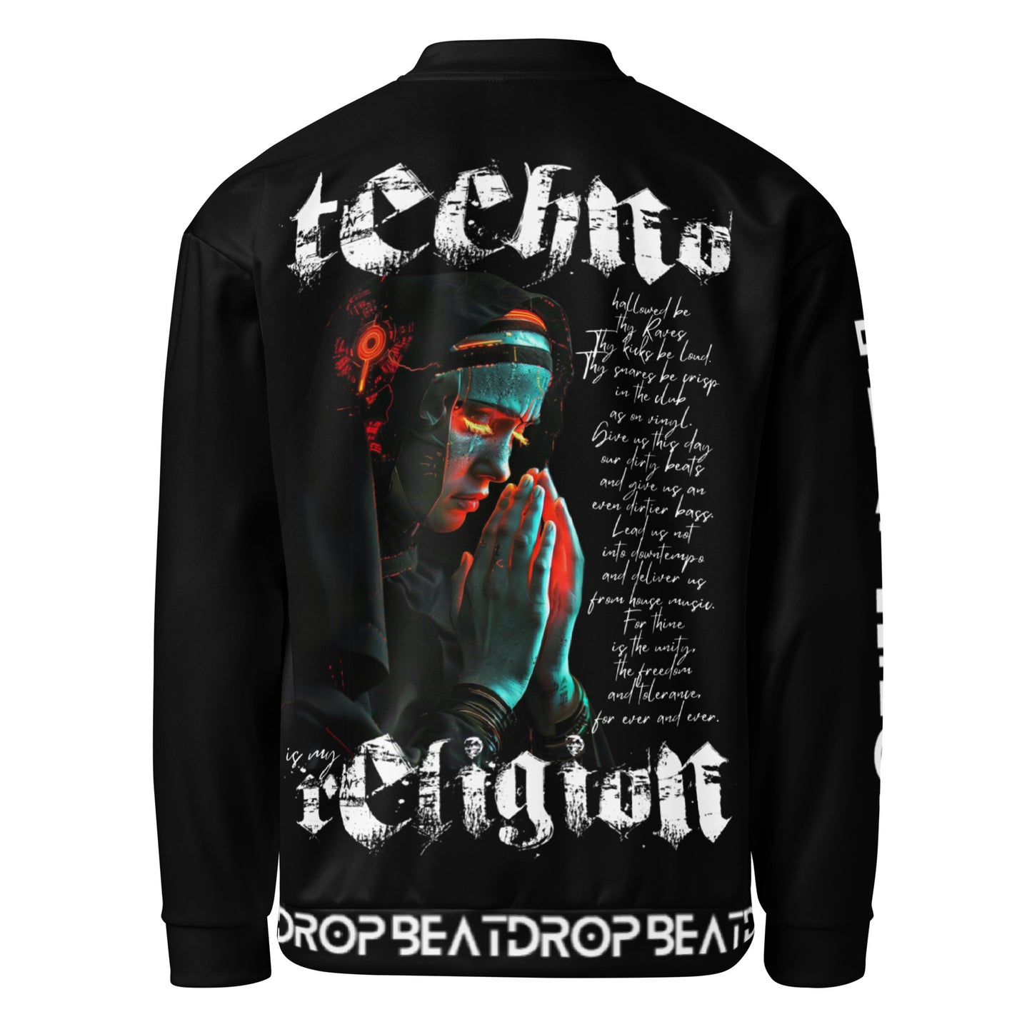 TECHNO IS MY RELIGION Unisex Bomberjacke